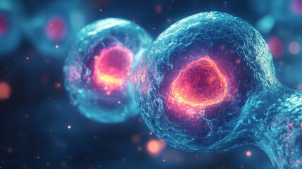 Fusion of Distinct Cells Showcasing the Intricate World of Bacteria and Viruses