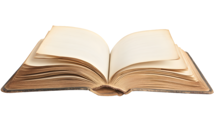 Blank Pages Open Book White Background Stock Photo