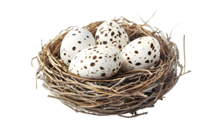 Beautiful Birds Nest Isolated on White Background for Design Projects