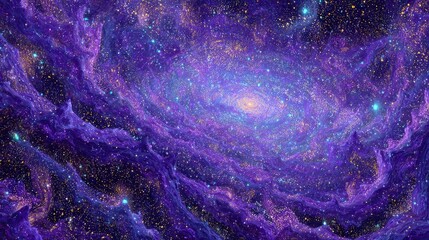 Vast Colorful Deep Space Galaxy Nebula