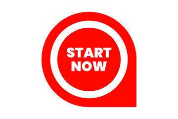 Minimal flat Start Now icon on white background