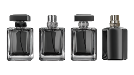 Elegantly designed cologne bottles, a showcase of luxury fragrance, sophistication, and exquisite style