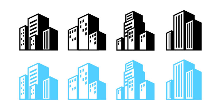 3d city high building icon skyscraper town office