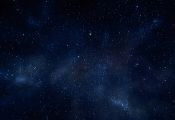 Fototapeta premium Dark blue night sky, countless sparkling stars, vast empty space, night, astronomy