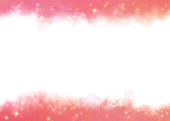 水彩フレーム×キラキラ5(赤)