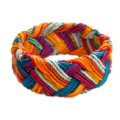 Elegant Artistic Woven Bracelet Abstract Design Isolated