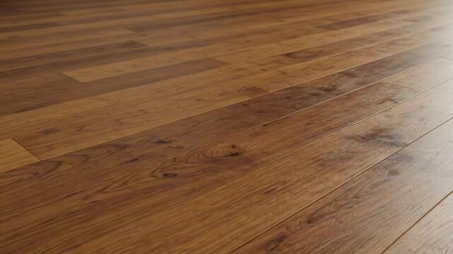 Wooden floor background with warm tones. Hardwood or laminate flooring texture with planks. Interior design and home renovation concept.