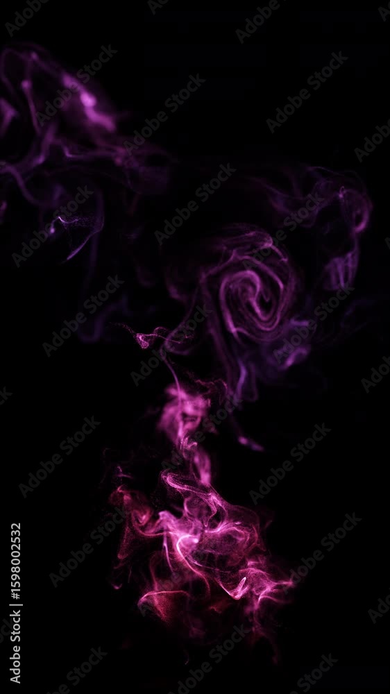 Wall mural red to blue color over life wispy smoke flow loop background