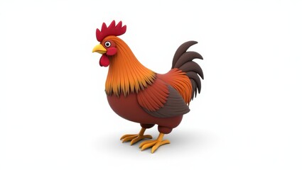 Fototapeta premium Rooster illustration against a plain background.