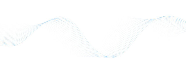 Thin line doted halftone wavy abstract vector background. Curve wave seamless pattern. Line art striped graphic template. Vector illustration. Vector in concept of technology, science, music, modern