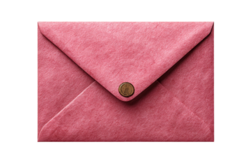 Pink Envelope A letter sealed with wax Rose colored message and invitation Special delivery of a