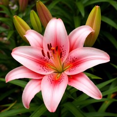 pink lily flower