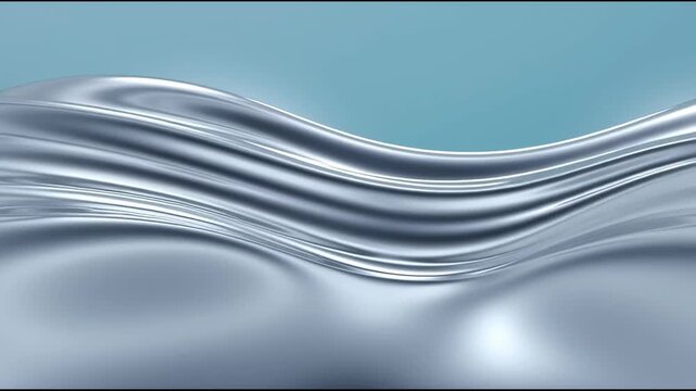 Flowing silver waves create a mesmerizing visual display in a peaceful atmosphere