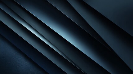 Obraz premium modern black dark blue white abstract background. minimal. color gradient. web banner. geometric shape. 3d effect. lines stripes triangles. design. futuristic. metal metallic effect. luxury. premium.