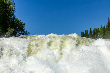 Tännforsen, Sweden The Tännforsen waterfall, the biggest in Sweden, on the Indalsälven River.