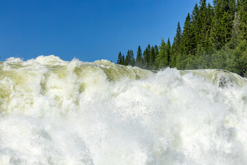 Tännforsen, Sweden The Tännforsen waterfall, the biggest in Sweden, on the Indalsälven River.