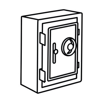 black and white safe clip art preview