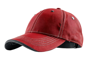 Red baseball cap apparel sports fashion clothing accessory casual headwear style baseball gear