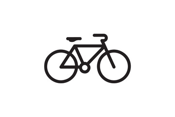 Fototapeta premium Minimalist Bicycle Icon Classic Black and White