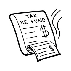 Tax Refund Receipt Illustration