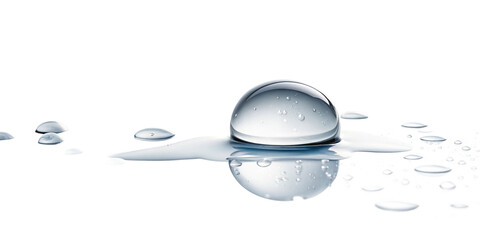 Spilled Water Drop on Floor Isolated with Clipping Path on White Background
Transparent Background Water Spill with Drop Puddle &ndash; Isolated & Cut Out