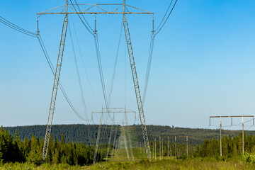 Åre, Sweden Power lines in the hills.