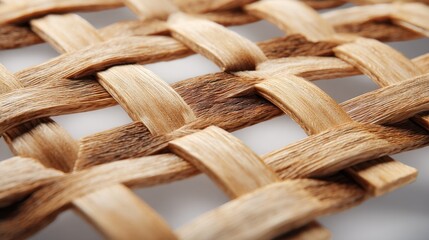 Innovative woven panel made of plasma treated bamboo fibers showcases a compact weave, combining sustainability and cutting edge technology for future emobility applications