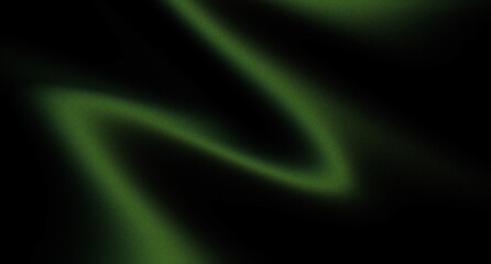 Abstract black dark deep green gradient background color wave bright light silk glow grain texture noise surface grainy