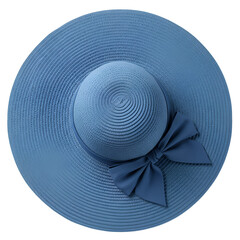 3D Illustration Blue Summer Sun Hat Isolated
