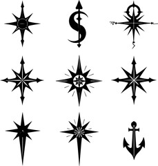 Fototapeta premium tribal tattoo, swirl tattoo, abstract tribal vector bundle