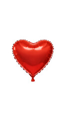 3D Illustration of Shiny Red Heart Balloon