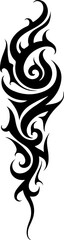 Abstract Tribal Swirl Tattoo Design