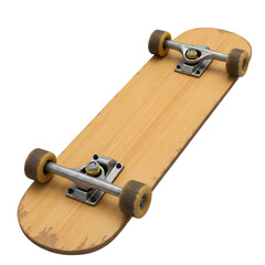 3D Illustration of Skateboard on Transparent Background