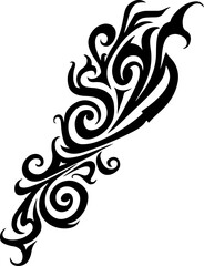 Fototapeta premium Abstract Tribal Swirl Tattoo Design
