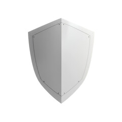 3D Illustration of White Shield