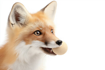 Fototapeta premium Fox portrait captured in nature with vivid red fur and alert expression