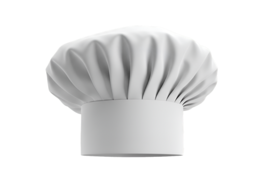 3D Illustration White Chef Hat Isolated Background