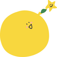 보름달과 별과 송편