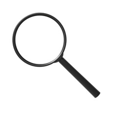 3D Realistic Magnifying Glass Illustration