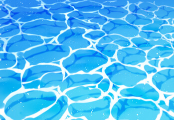 水面の背景イラスト　海　青