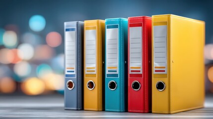 Human resource management jobs organized employee file folders on hr desk in modern office environment