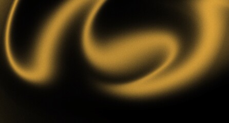 Abstract black dark deep gold gradient background color wave bright light silk glow grain texture noise surface grainy
