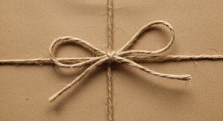 Elegant Kraft Paper Package Tied with Rustic Twine Bow for Special Occasions