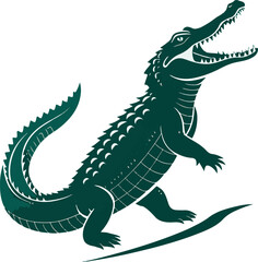 crocodile in a green grass