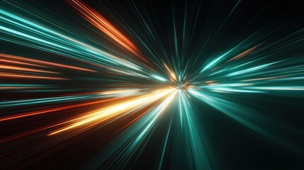 Abstract speed lines radiating from a central point
