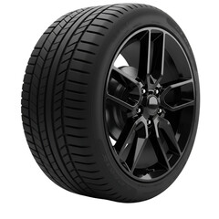 Obraz premium 3D Realistic Black Tire and Wheel Illustration