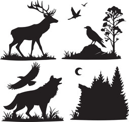 deer silhouette vector