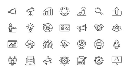 Ecology web icons vector set: a collection of social media, home, and business computer symbols for internet illustration