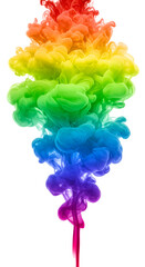 Abstract Background Colorful Rainbow Ink Cloud