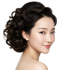 Beauty Portrait of Young Asian Woman Isolated Photo